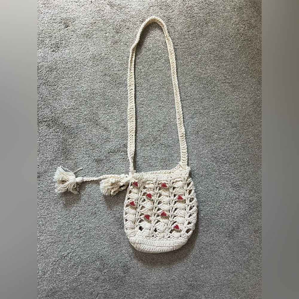 FREE PEOPLE crochet watermelon bag